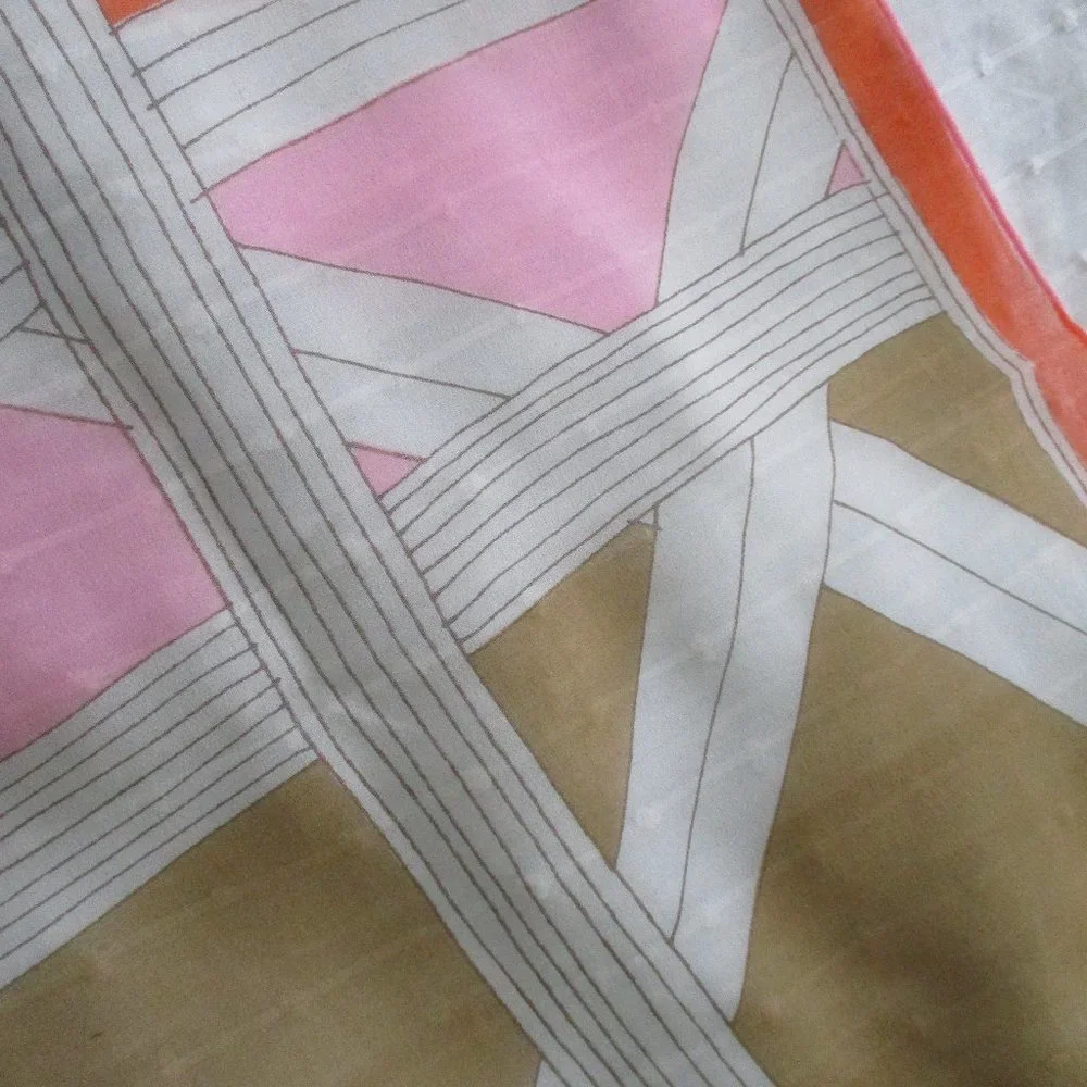 1960s sheer MCM scarf by Vera Neumann - Picture 6 of 6